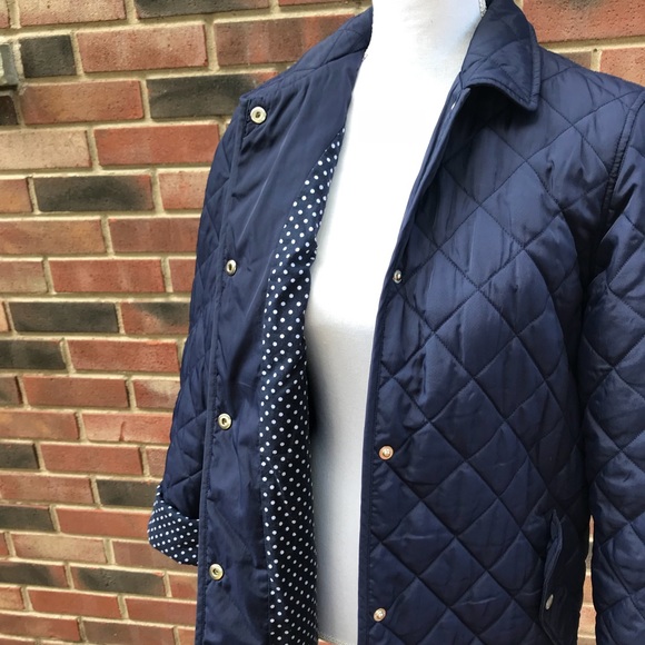 Jones New York Signature Navy Quilted Barn Jacket - Picture 5 of 7
